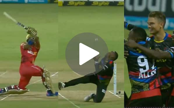 [Watch] Nicholas Pooran Registers A Golden Duck As Allen's Juggling Catch Triggers Wild Celebrations